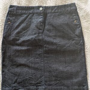 J. Crew Dark Denim Pencil Skirt Knee-Length Work